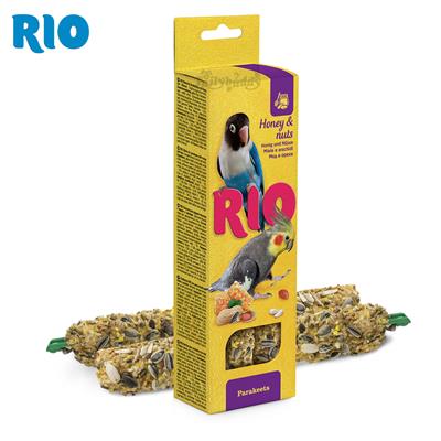 RIO Sticks for parakeets with honey and nuts (75g. x 2แท่ง)